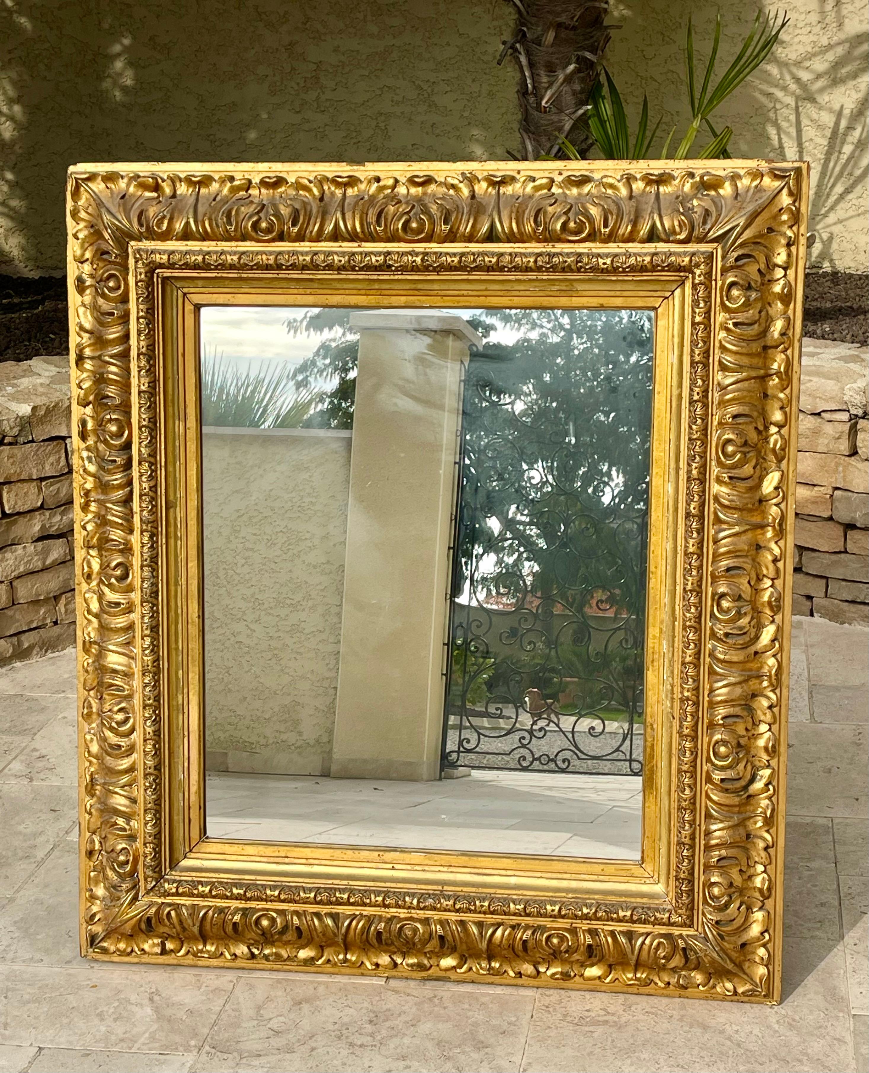 Napoléon III Cadre en or / Miroir en or en vente