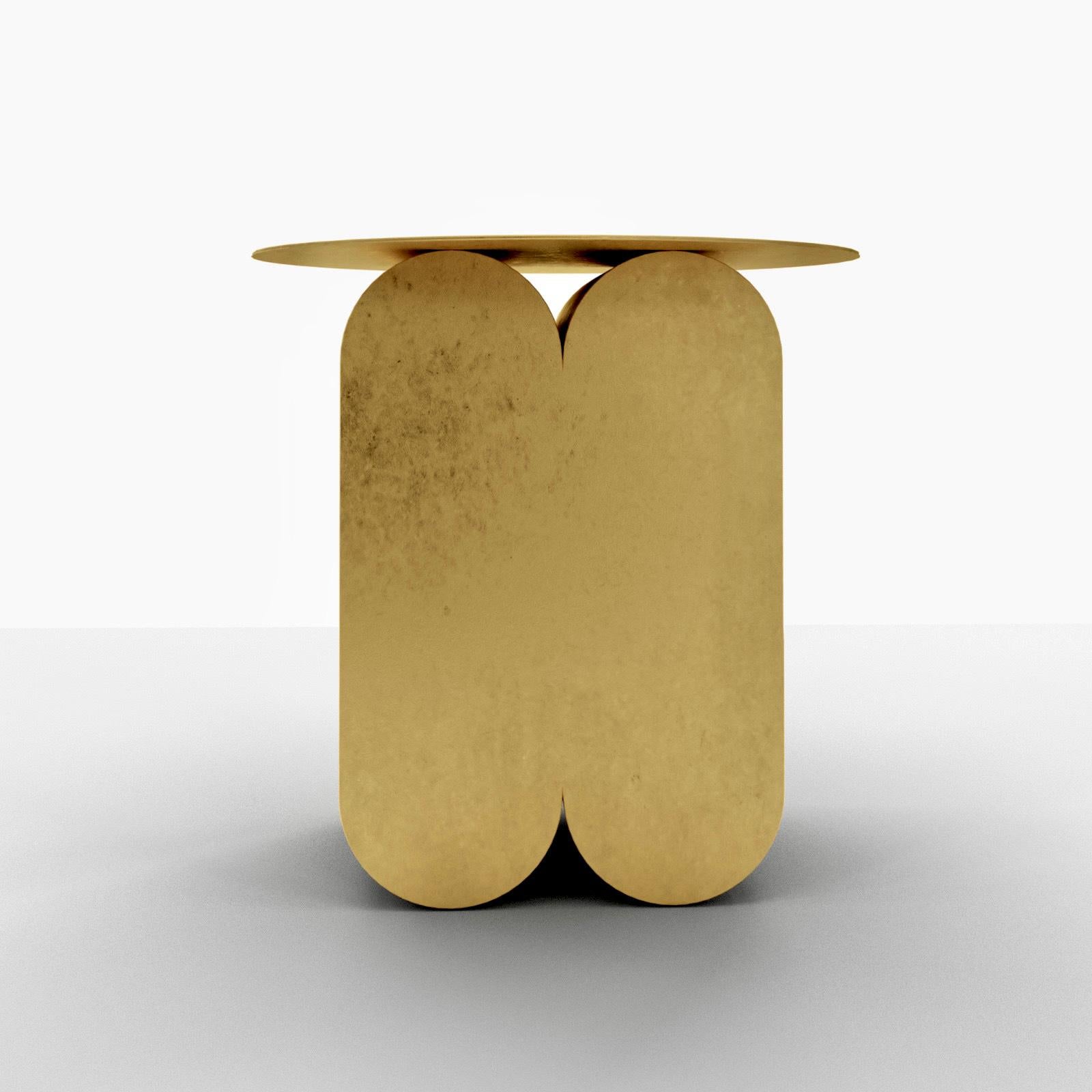 Post-Modern Gold Full Arches Arcade Side Table by Kasadamo