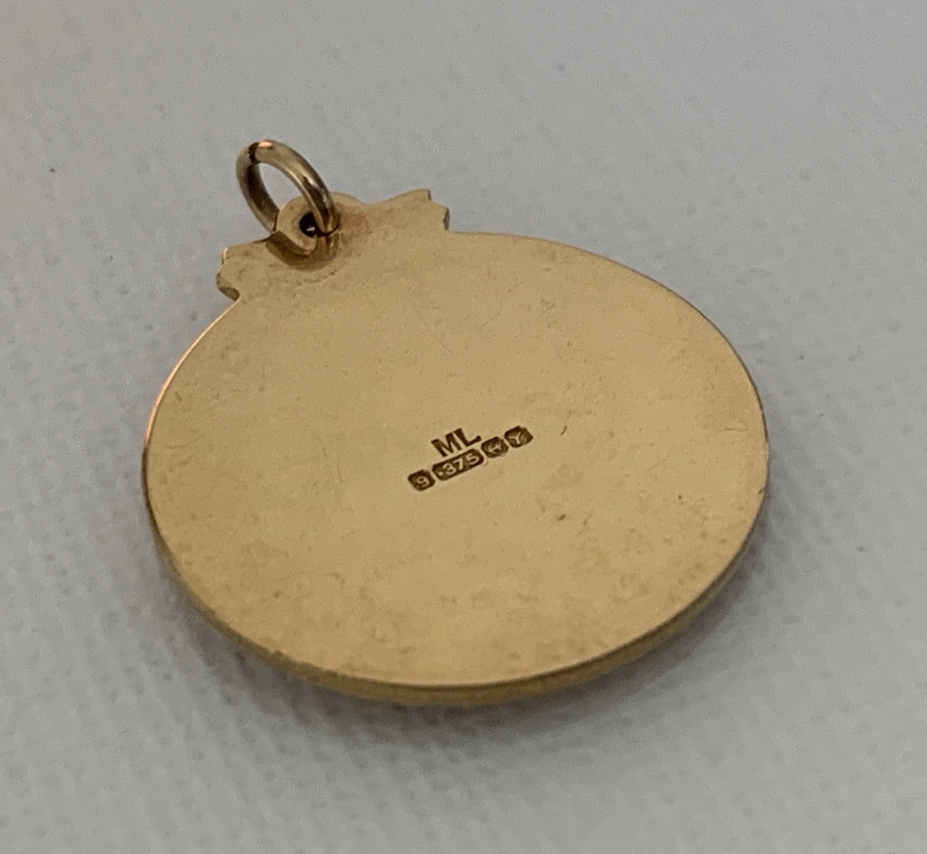 da uomo o donna Ciondolo di San Cristoforo in oro con marchio britannico del 1973 in vendita