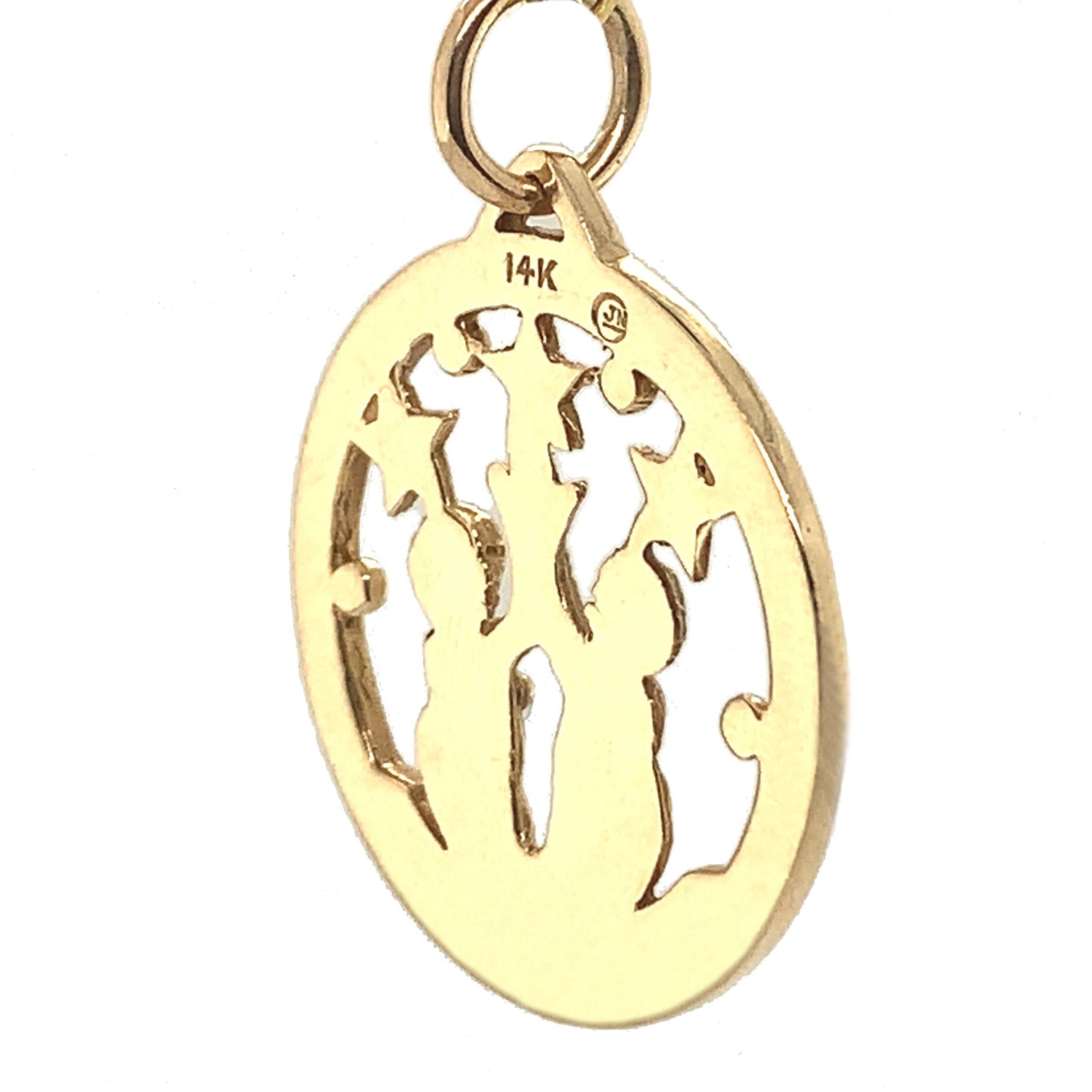 Gold Gemini Charm In Good Condition For Sale In New York, NY