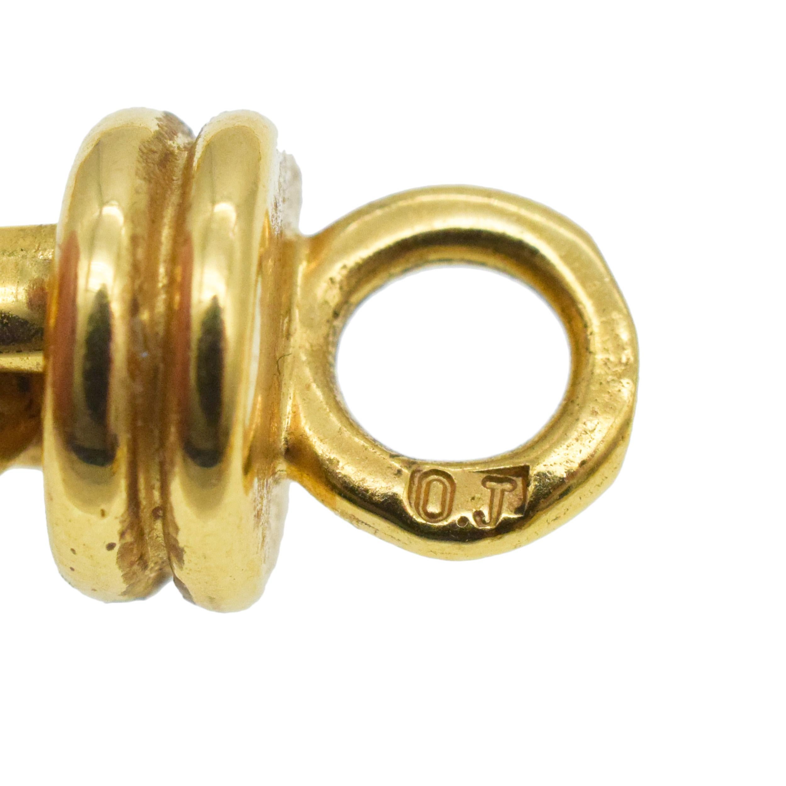 Gold & Edelstein Lange Kette 18k Gelb im Angebot 5