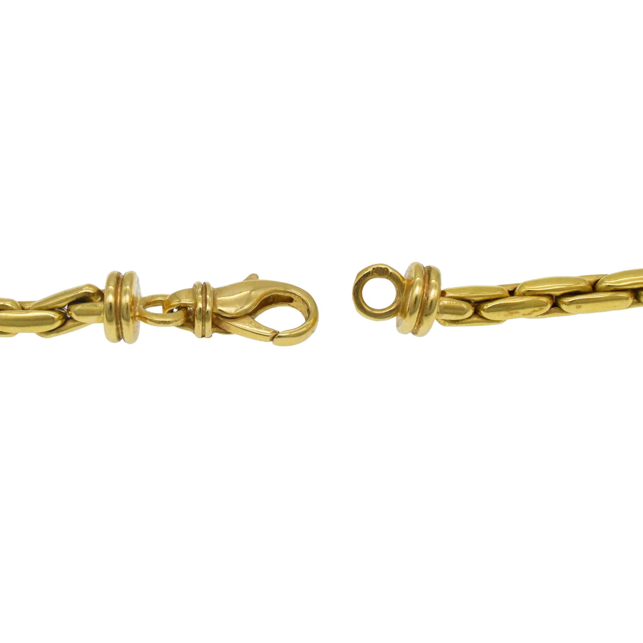 Gold & Edelstein Lange Kette 18k Gelb im Angebot 7