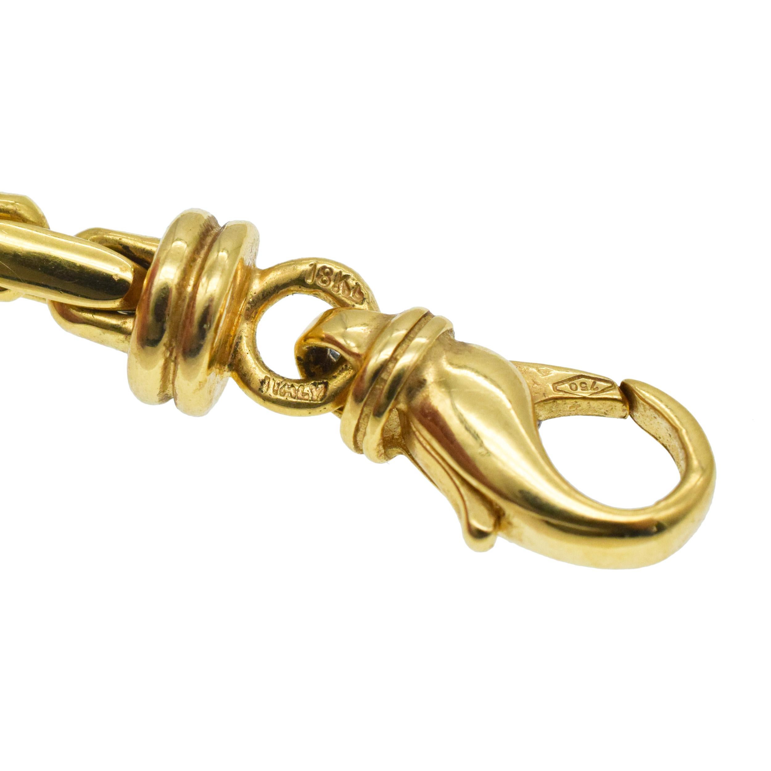 Gold & Edelstein Lange Kette 18k Gelb im Angebot 8