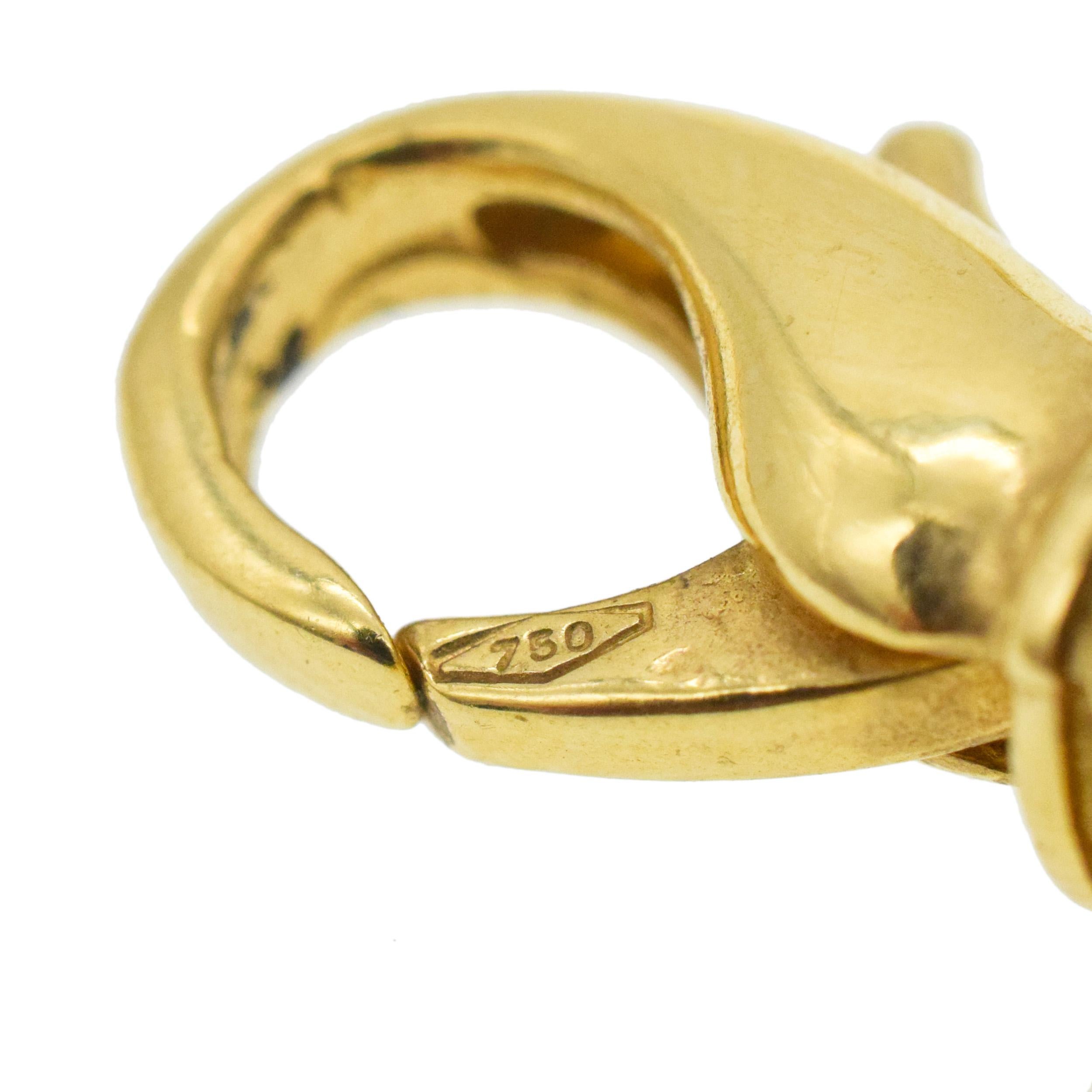 Gold & Edelstein Lange Kette 18k Gelb im Angebot 9