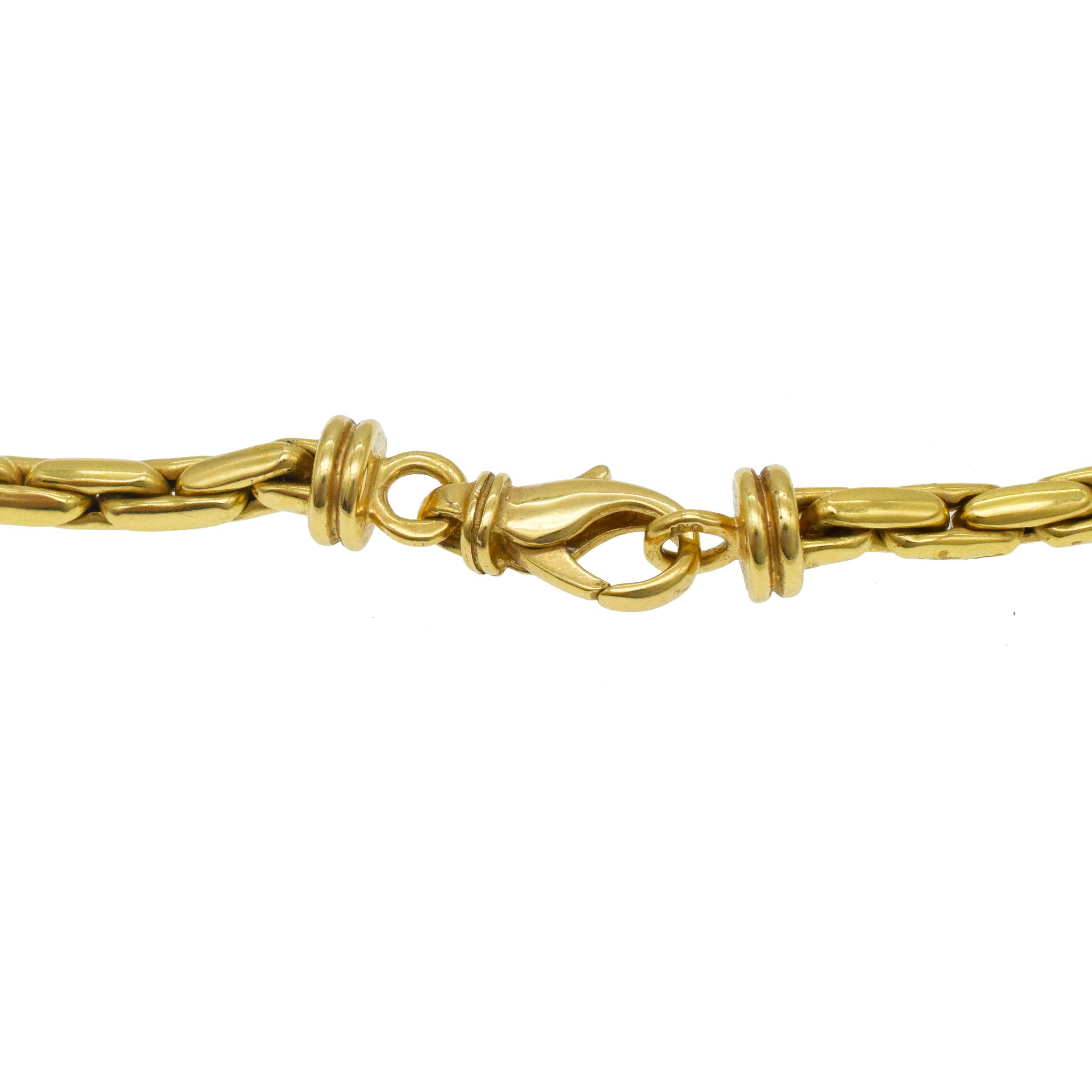 Gold & Edelstein Lange Kette 18k Gelb im Angebot 4