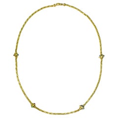 Gold & Edelstein Lange Kette 18k Gelb