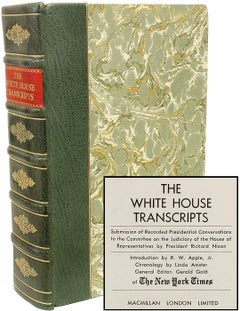 GOLD, Gerald - editor. The White House Transcripts. 1974 - FIRST EDITION