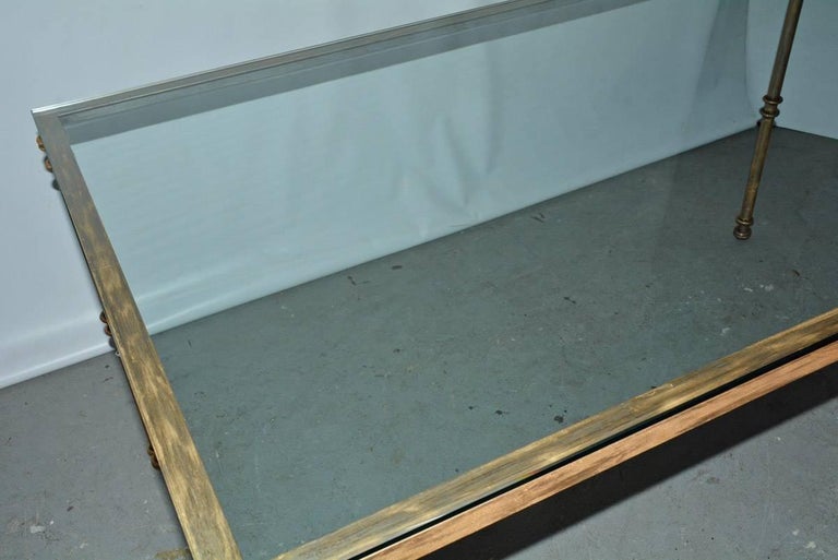Gold Gild Metal Base Glass Top Dining Table at 1stDibs glass dining