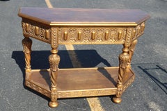 Gold Gilded Carved Georgian Console Table Circa 1920