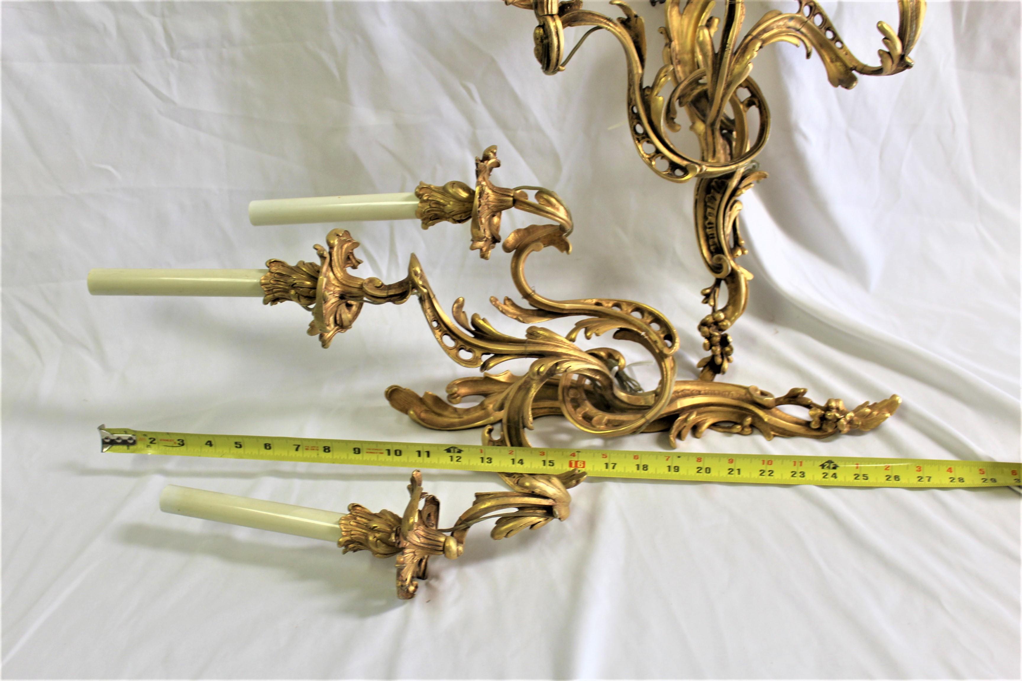 North American Gold Gilded Louie Sconces XV Pair