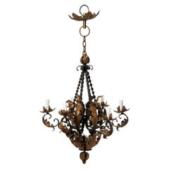 Gold Gilt and Iron Chandelier