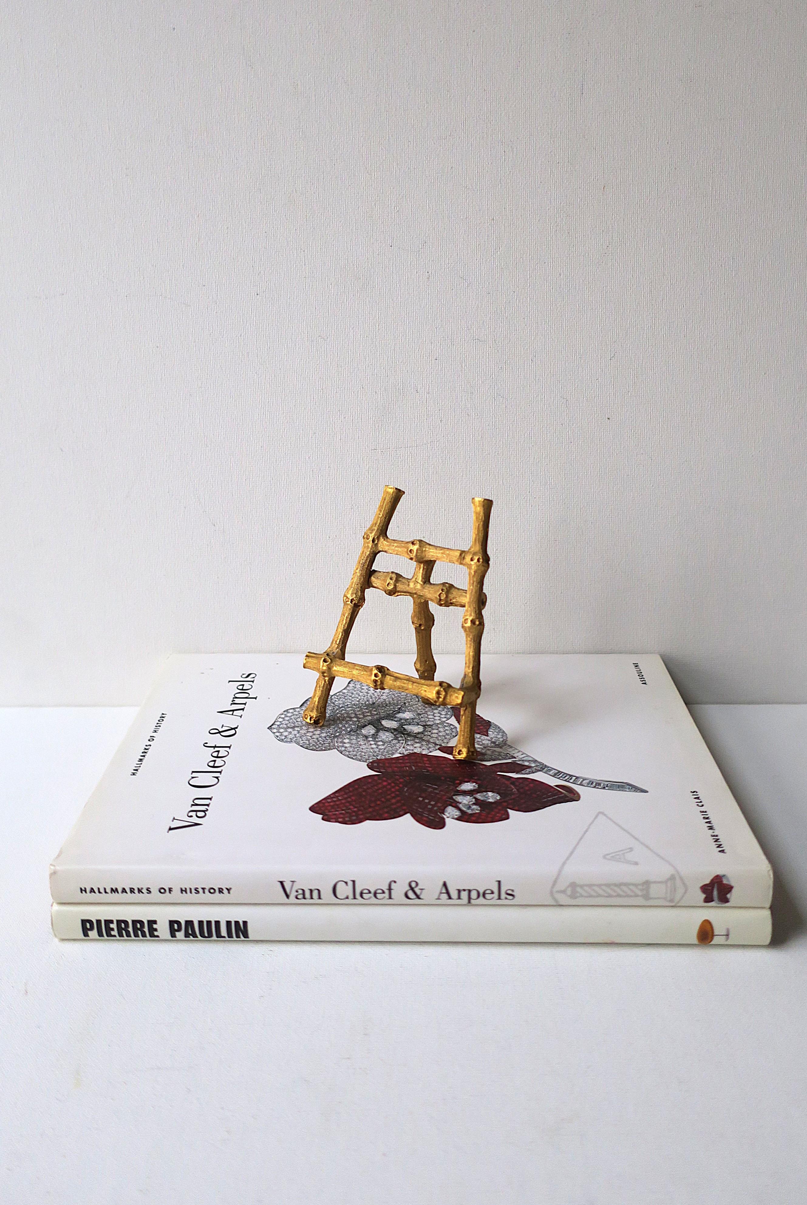 Metal Gold Gilt Bamboo Easel, Small