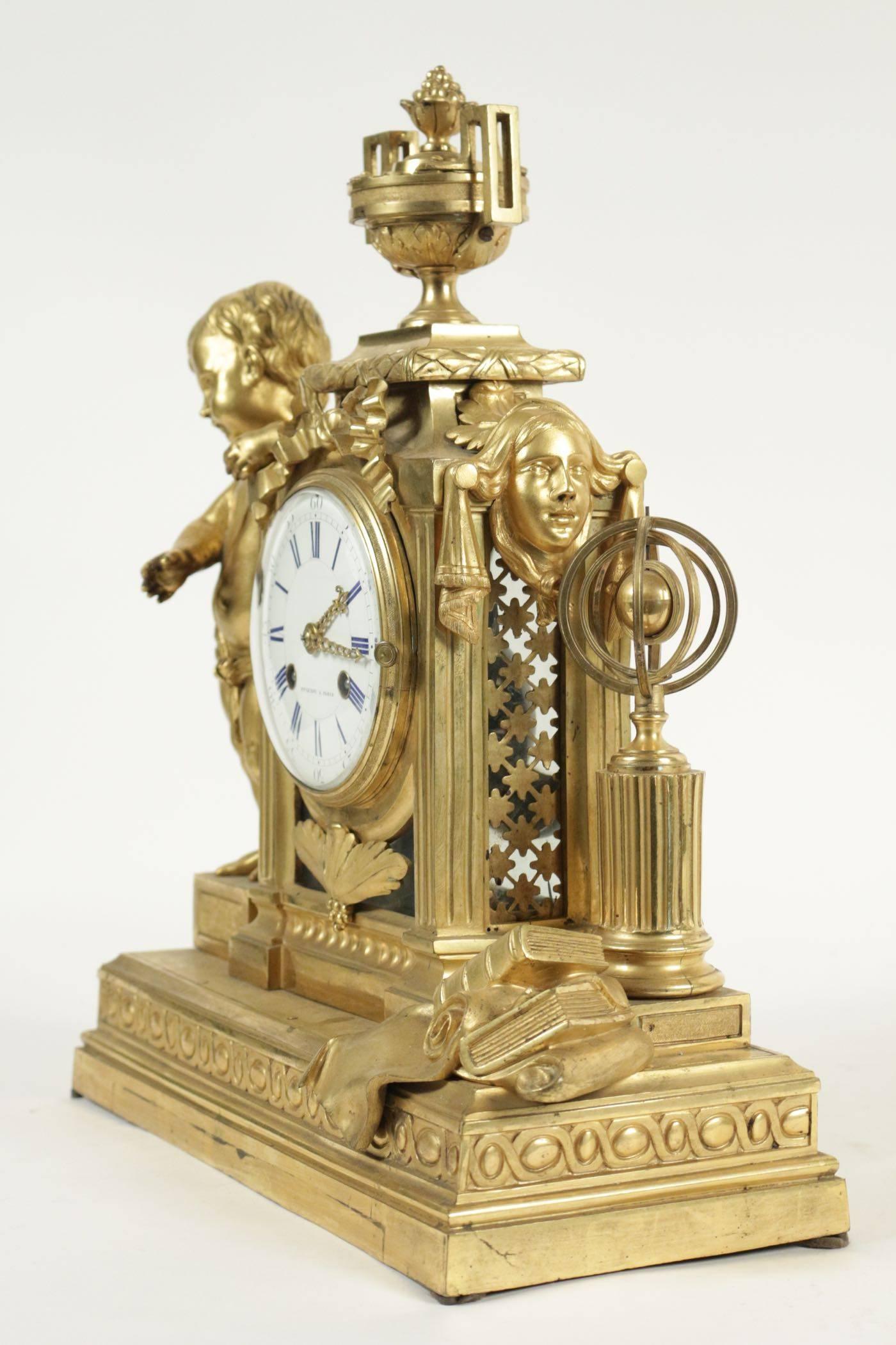 Gold Gilt Bronze Clock from the 18th Century 1