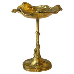 Gold Gilt Bronze Compote Tazza in the Art Nouveau Style