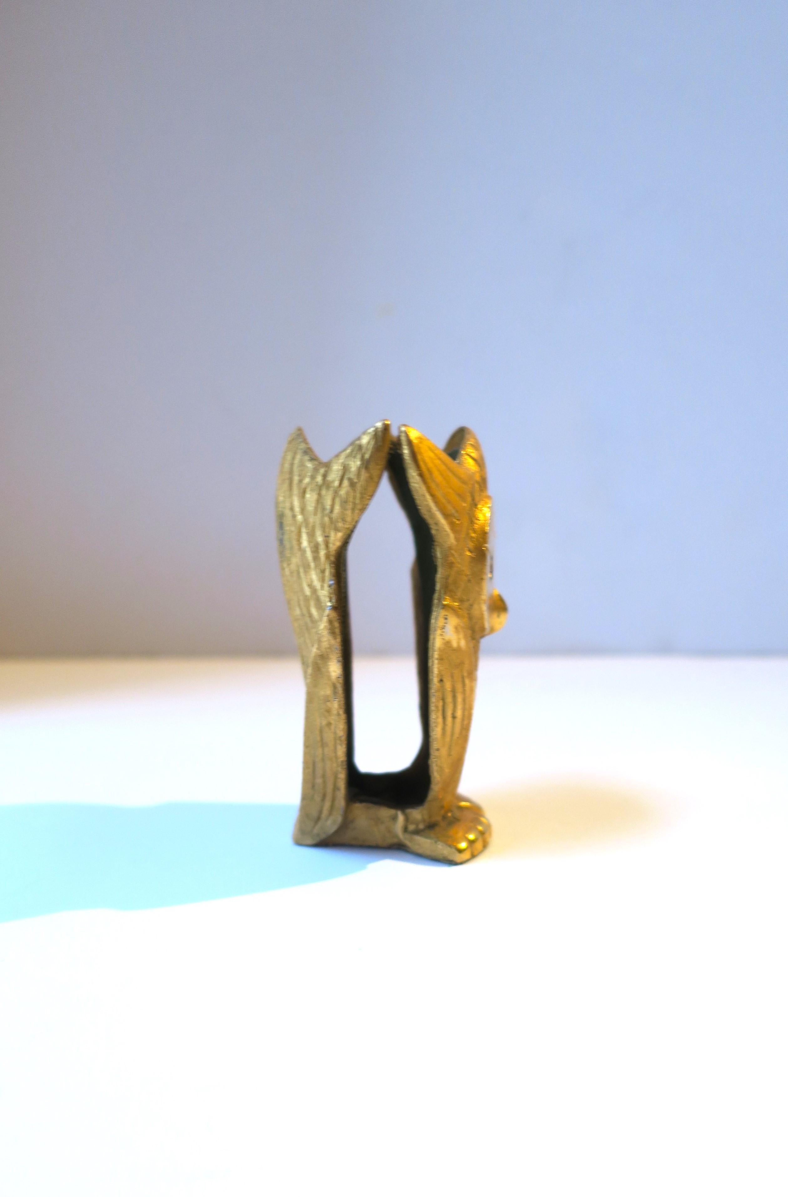 Porte-glass oiseau en bronze doré avec motif hibou, vers les années 1960 en vente 5