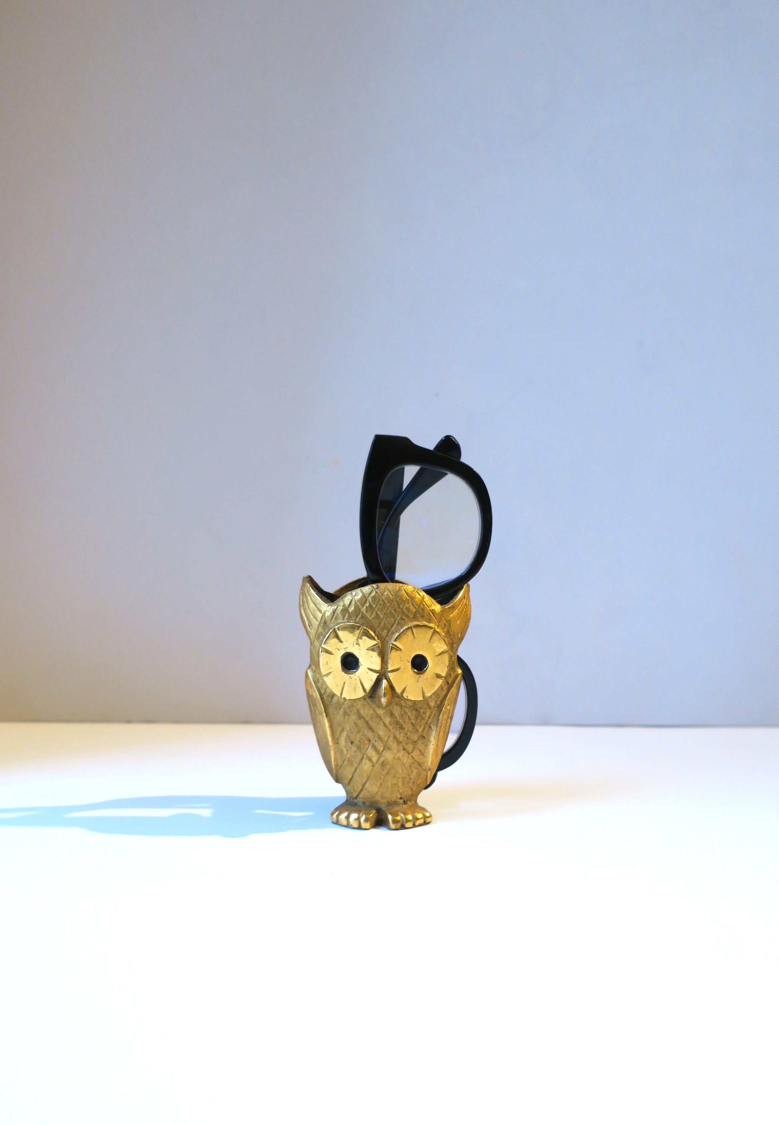 Doré Porte-glass oiseau en bronze doré avec motif hibou, vers les années 1960 en vente