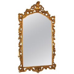 Gold Gilt Carved Wood Palatial Mirror