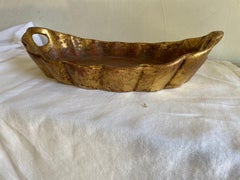 Gold Gilt Ceramic Platter