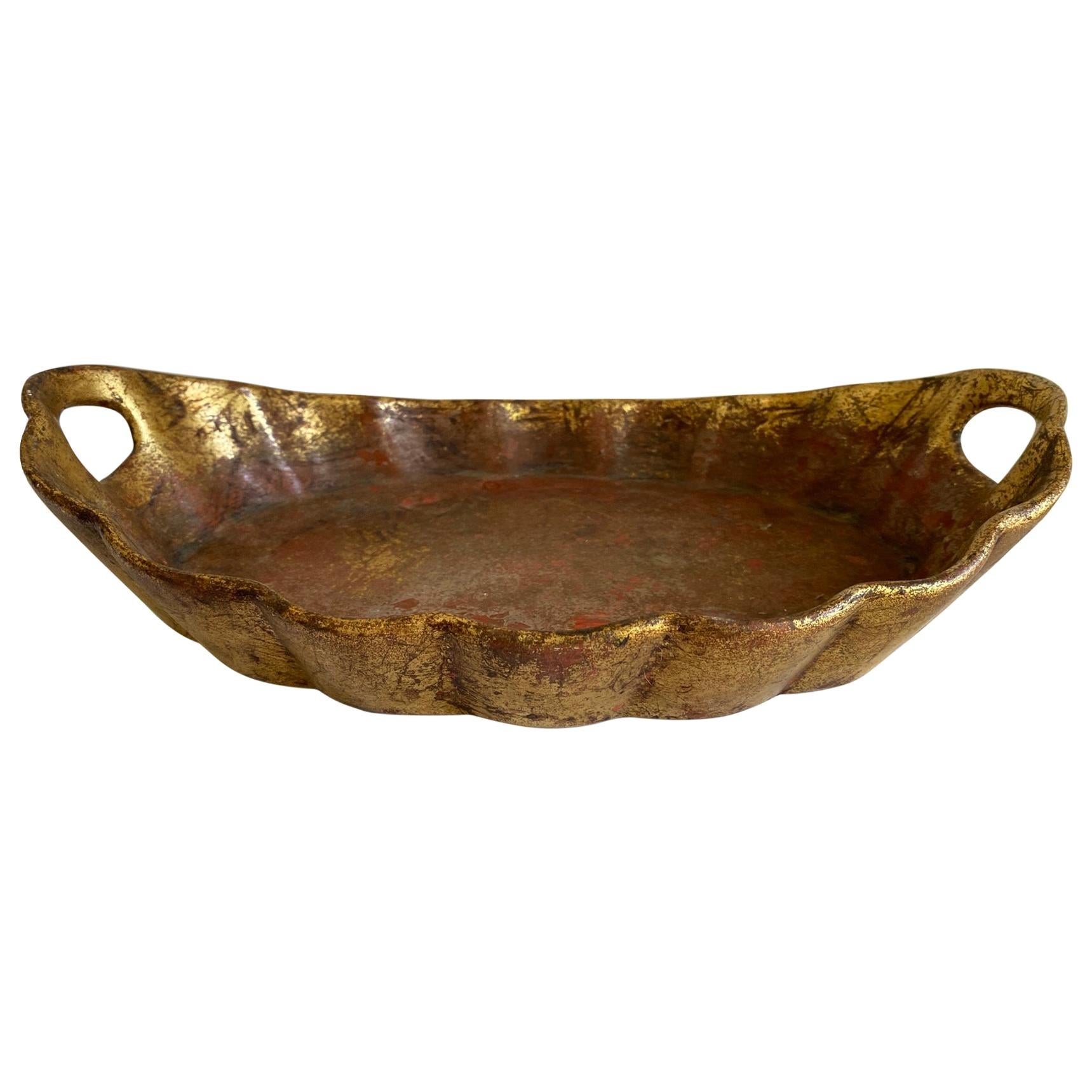 Gold Gilt Ceramic Platter