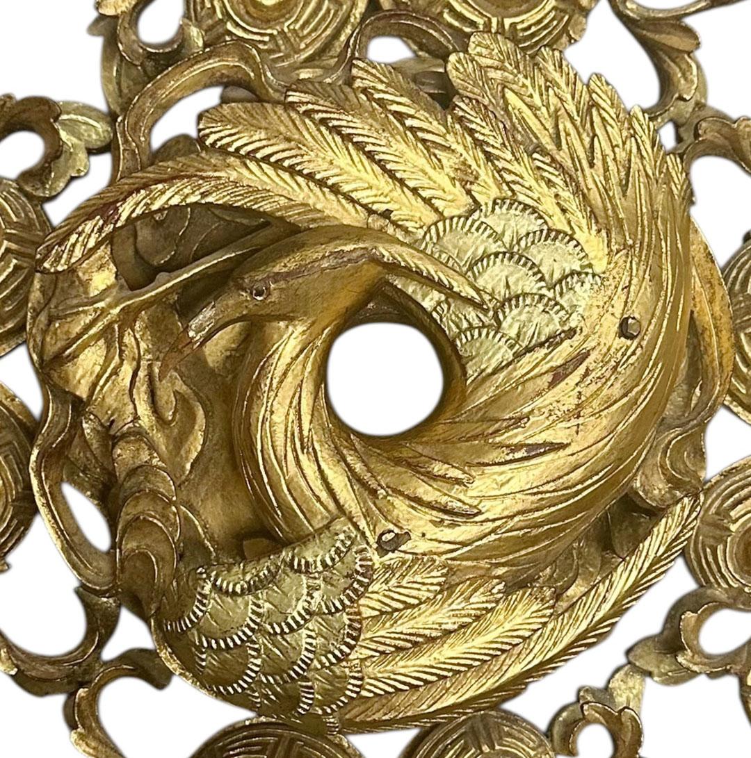 Gold Gilt Chinese Fragment In Good Condition For Sale In Tampa, FL
