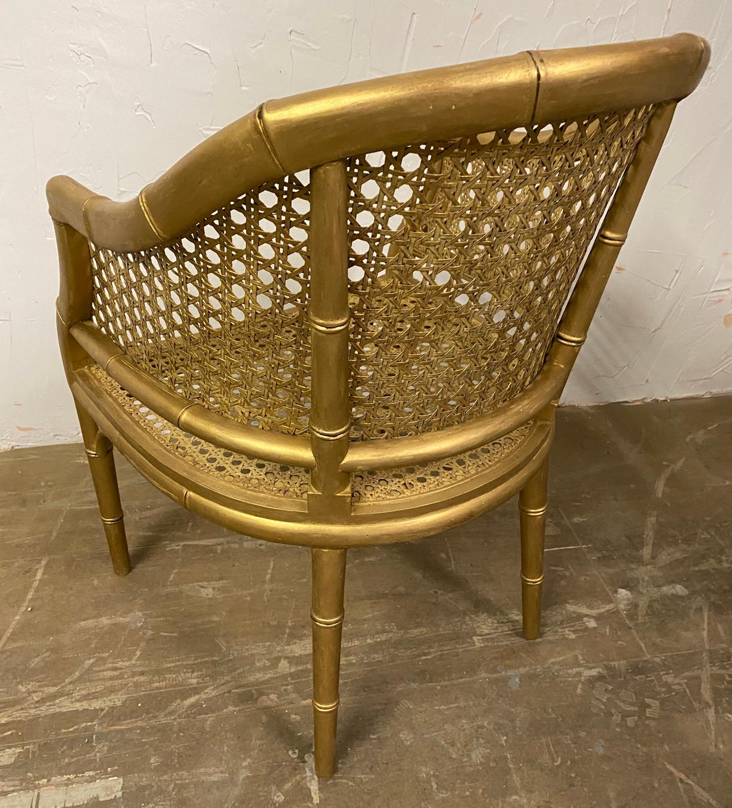 gold bamboo chair