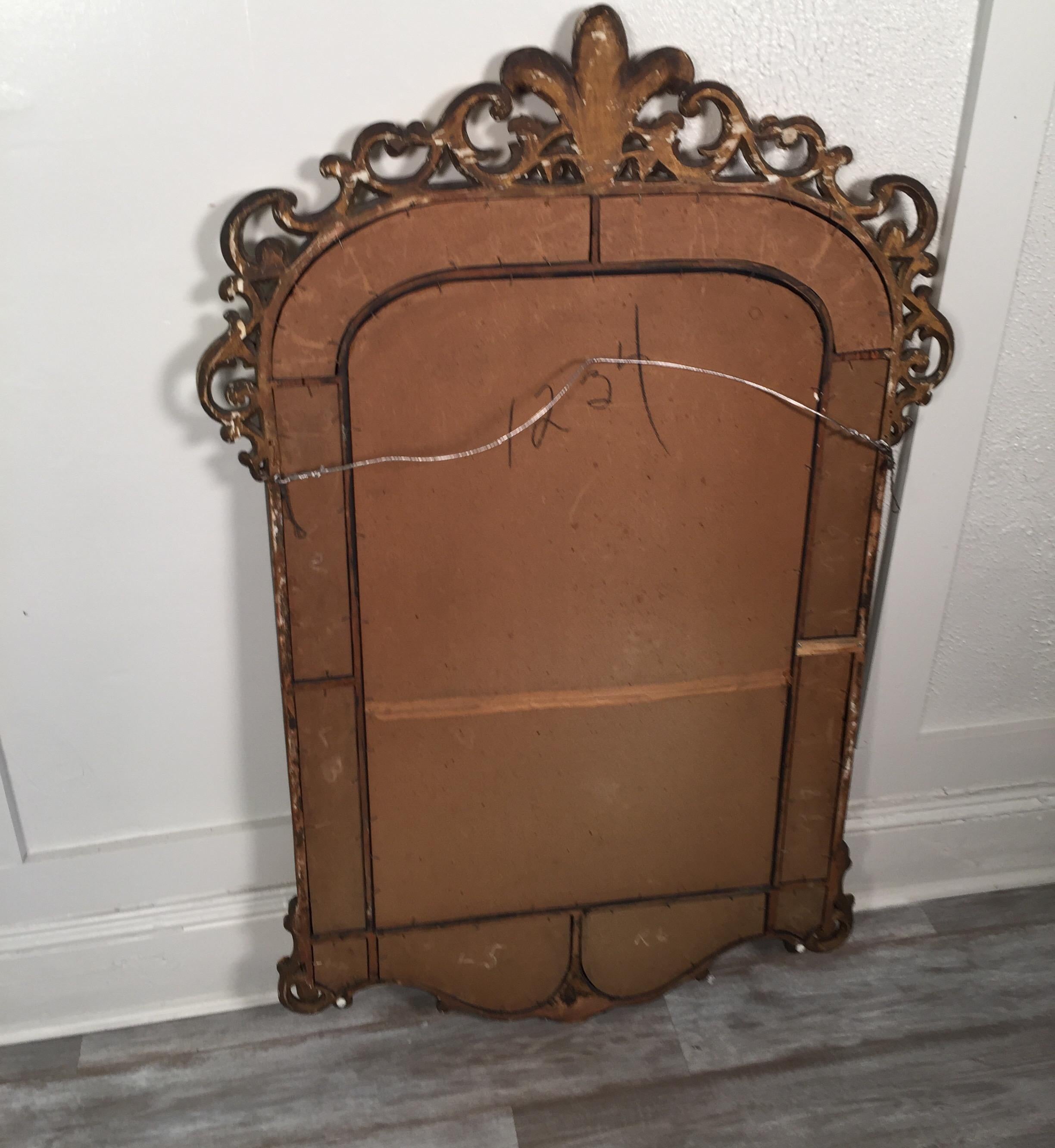 Gold Gilt French Style Mirror in Original Condition, circa 1890s For Sale 4