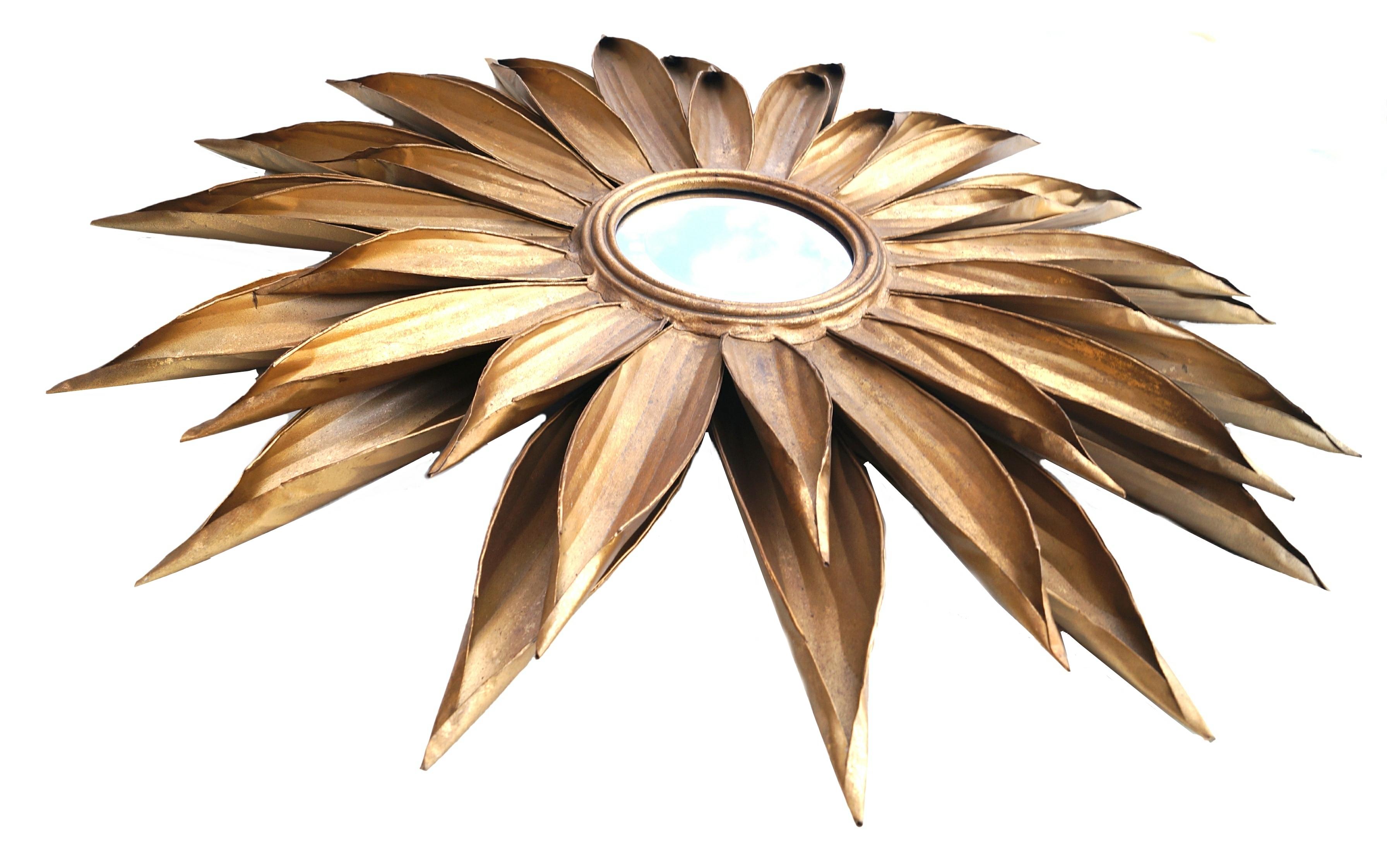 Espejo Flor Girasol Dorado Francés Sunburst Otro en venta