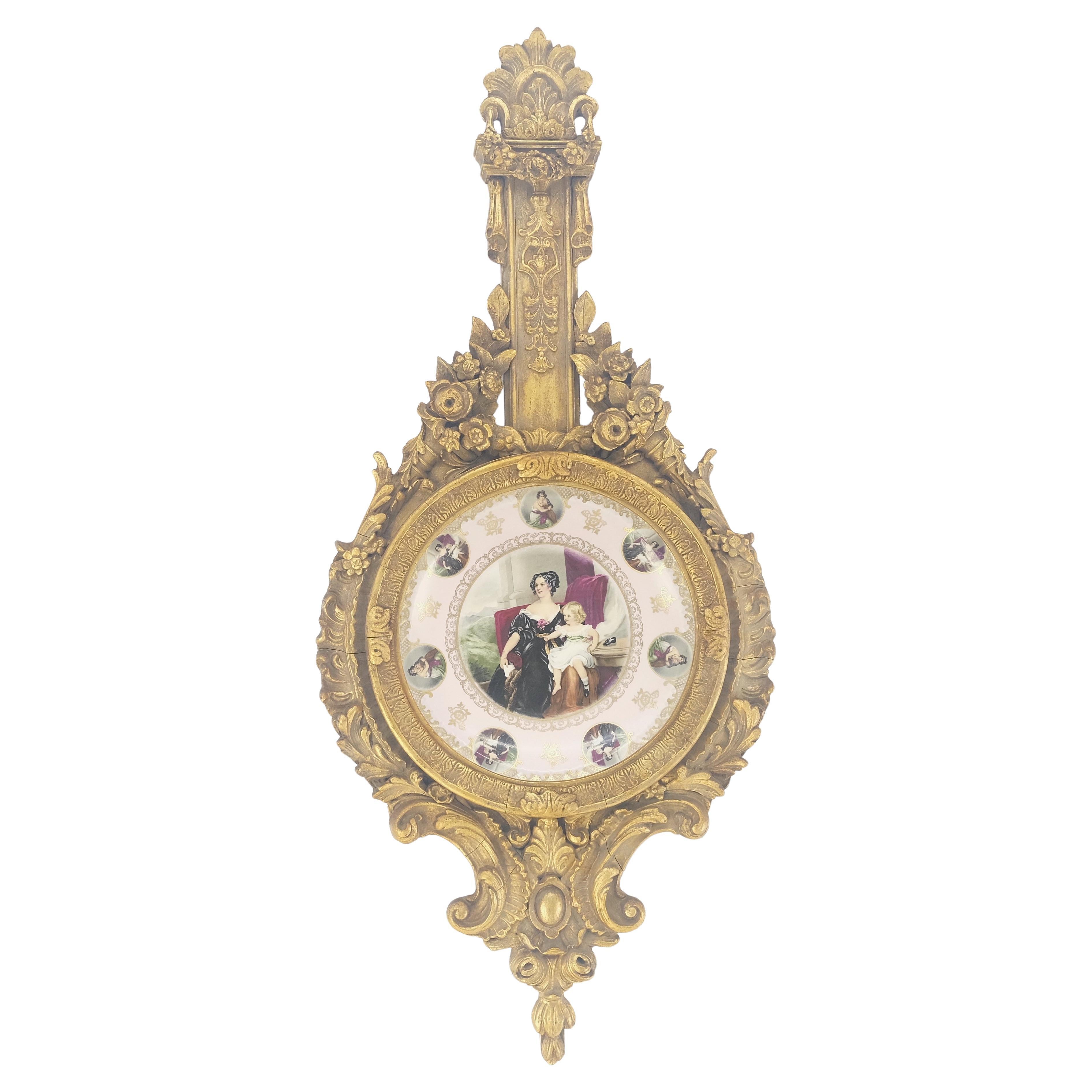 Gold vergoldet Gesso Frame Deutsch dekoriert Wandtafel Platte c1920s (Barock) im Angebot