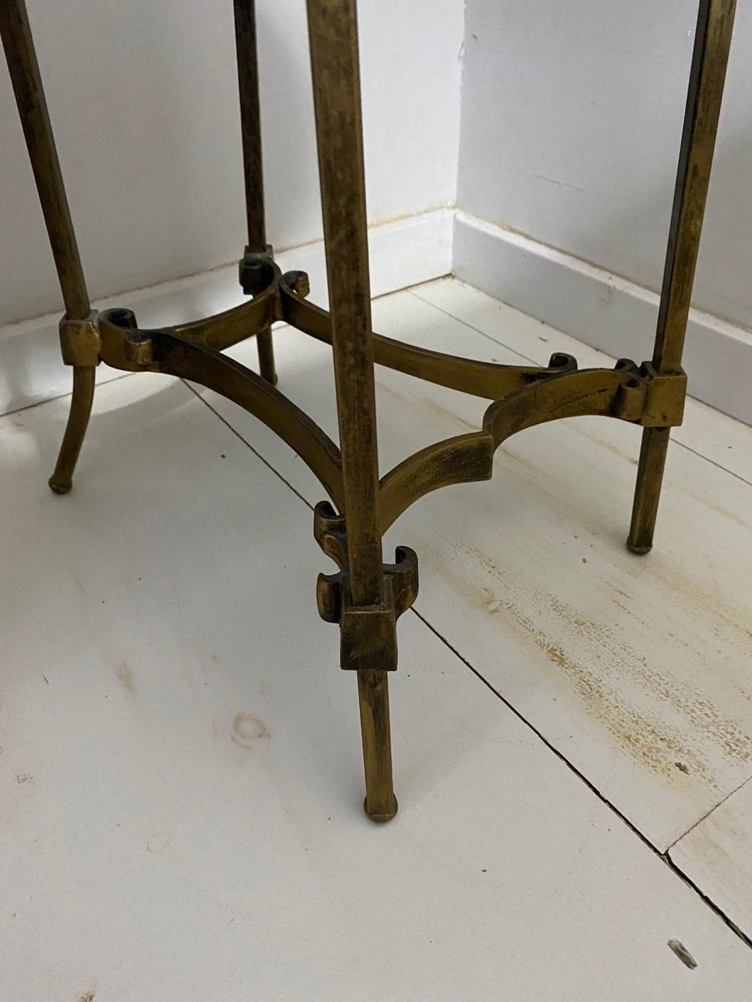 wrought iron vanity bench