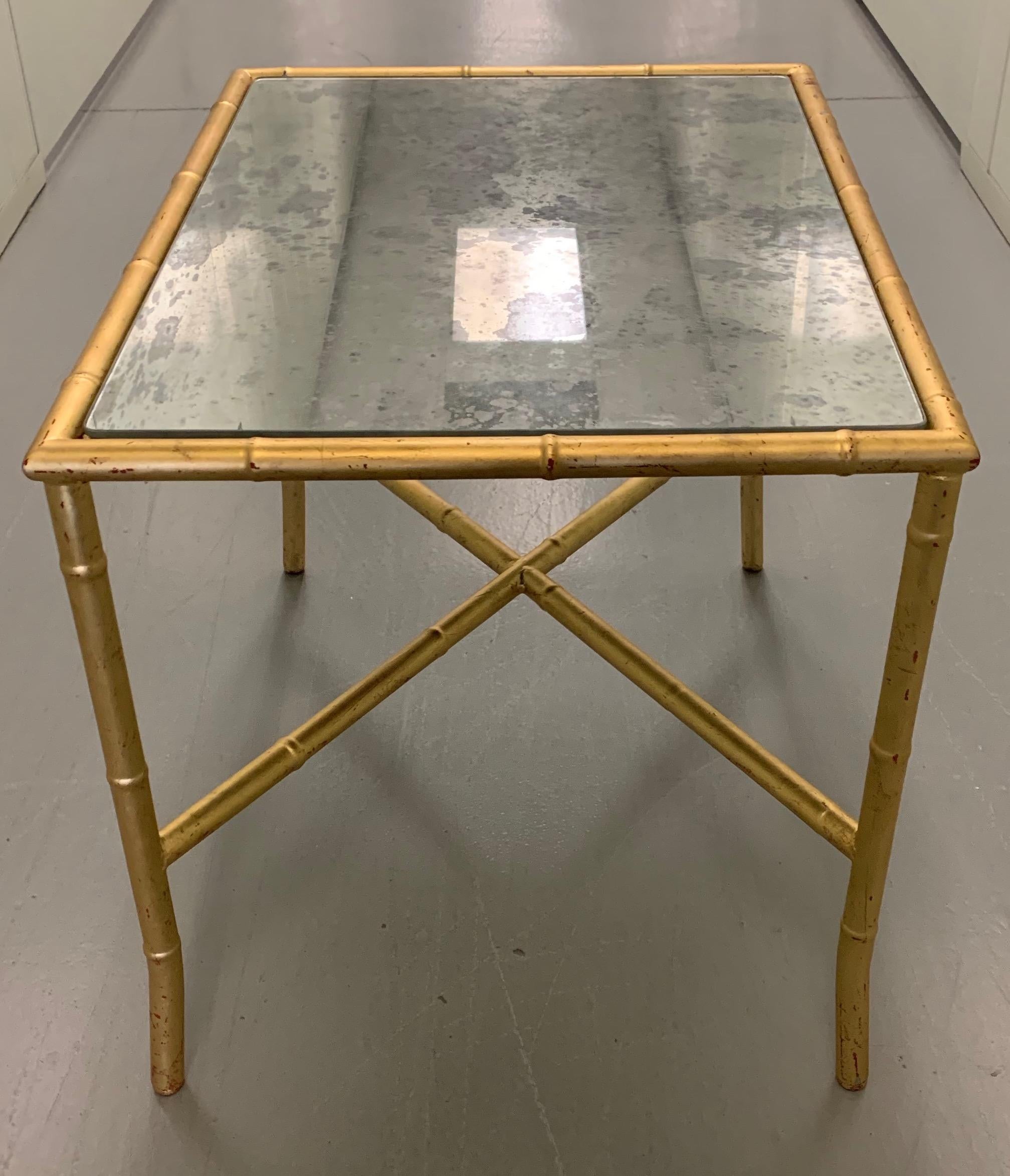 gold bamboo coffee table