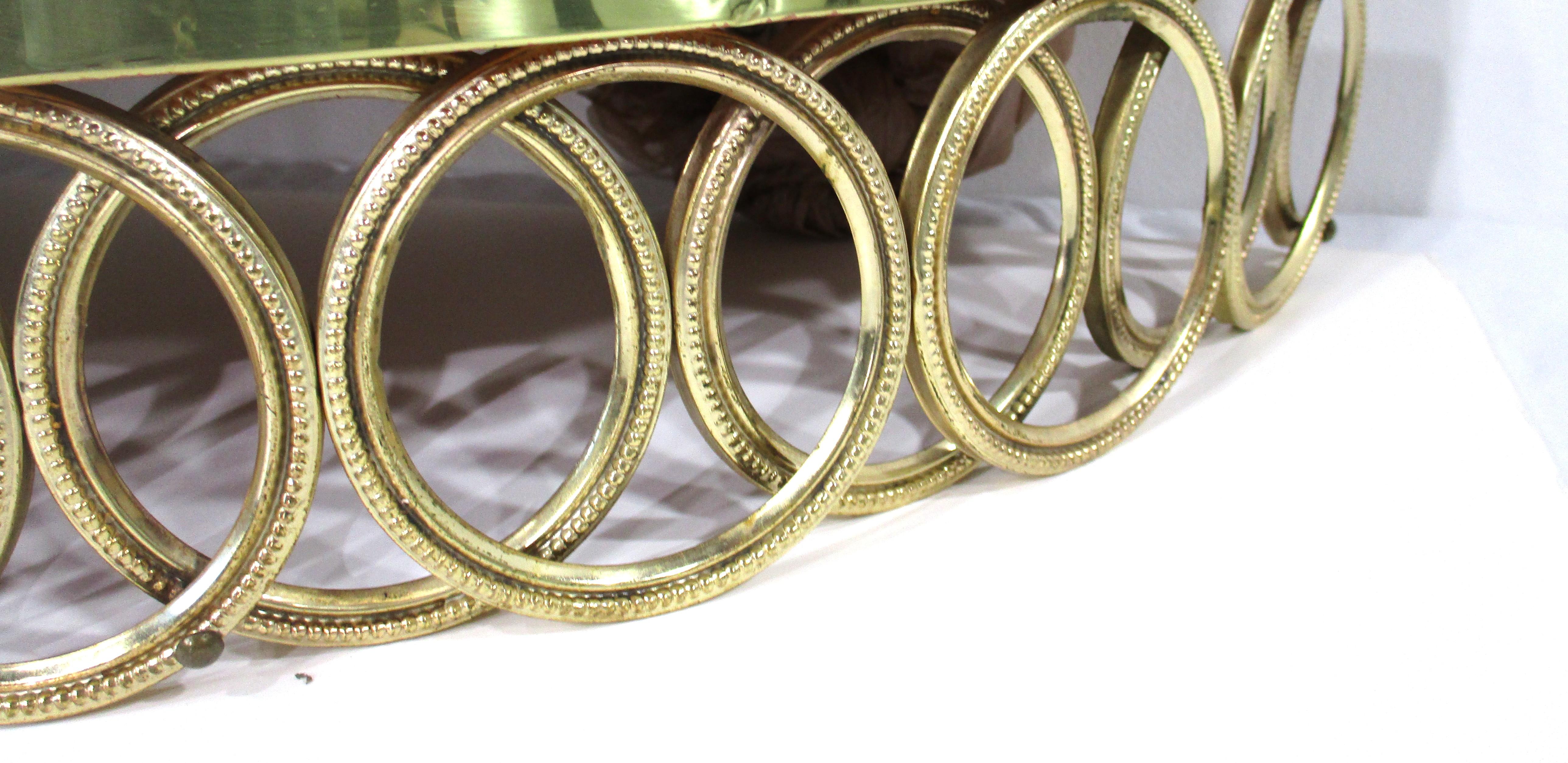 Gold Gilt Mid Century LaBarge styled Sculptural Mirror and Hanging Console 3