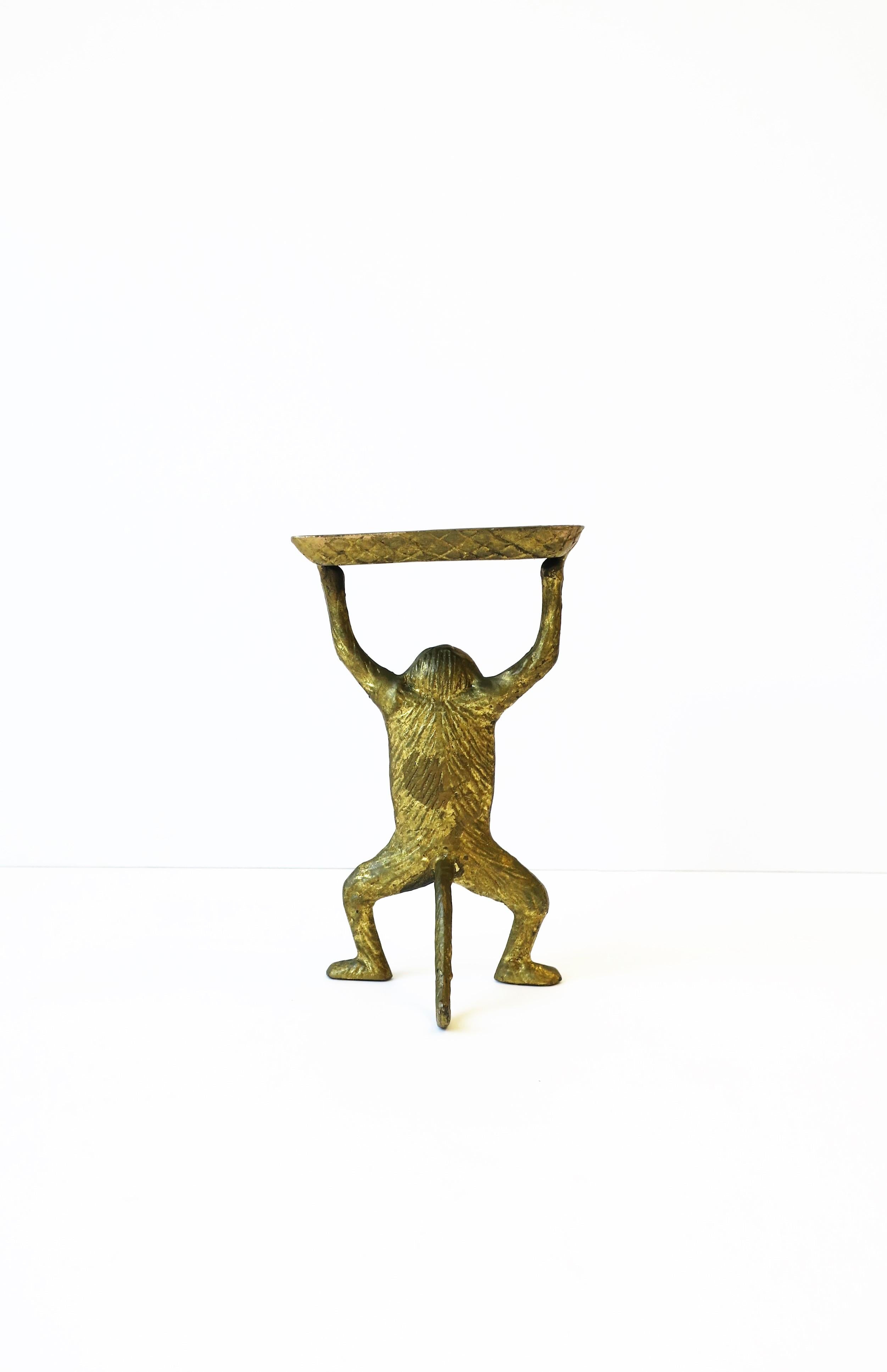 Gold Gilt Monkey with Tray Decorative Object 5