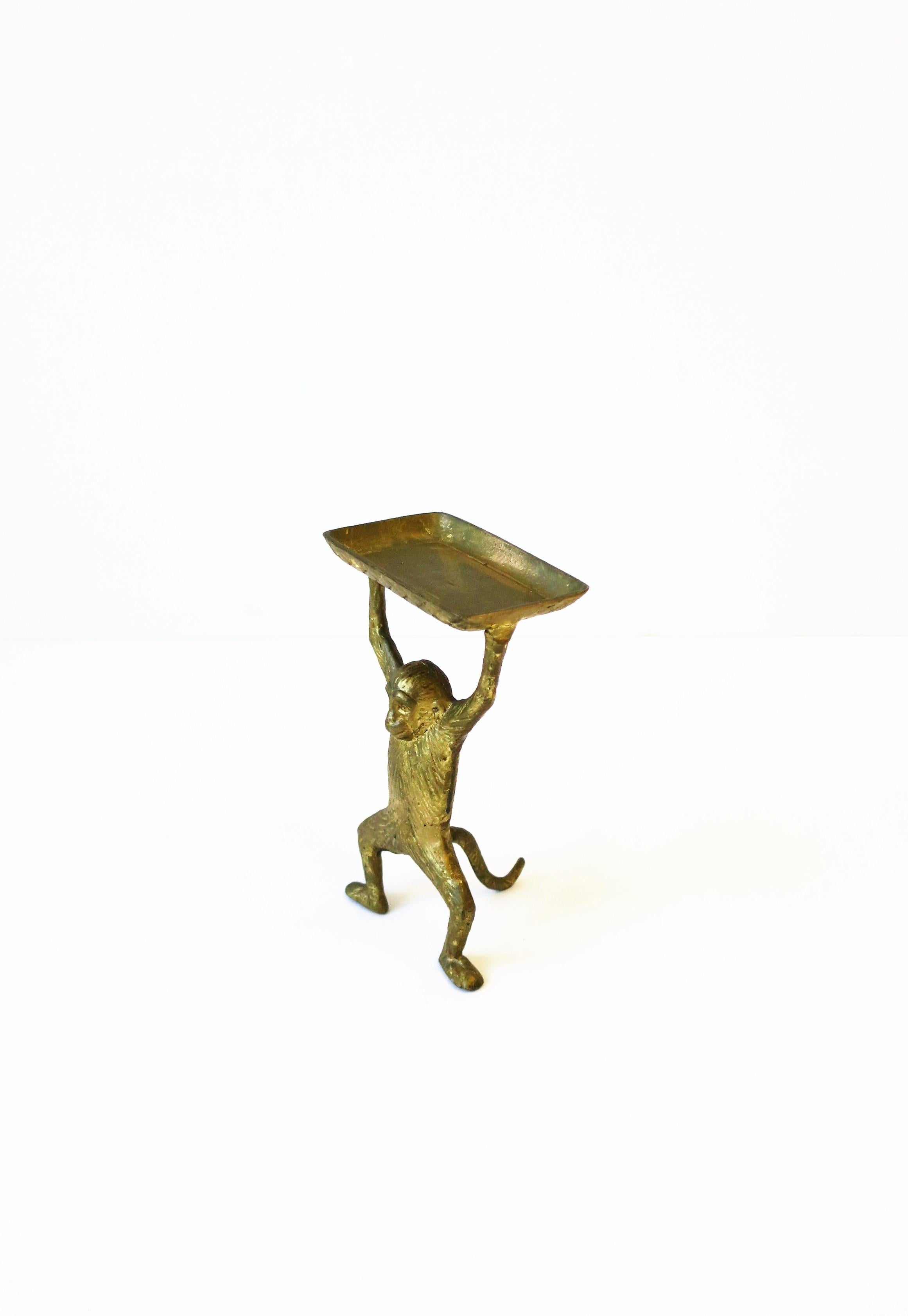 Gold Gilt Monkey with Tray Decorative Object 1