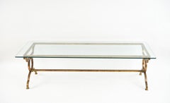 Gold Gilt over Iron Moderne Cocktail Table