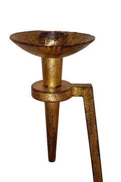 Gold Gilt Pair Standing Torchères, France, 1940s