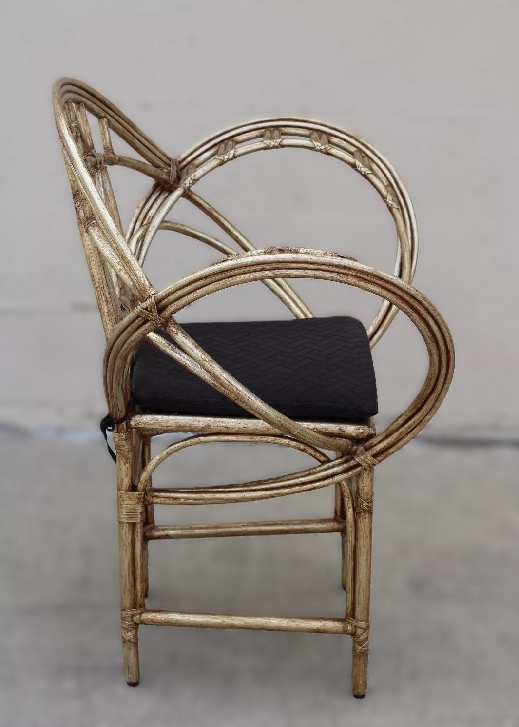 Edward Tuttle pour McGuire Chaise papillon en rotin de bambou en vente 5