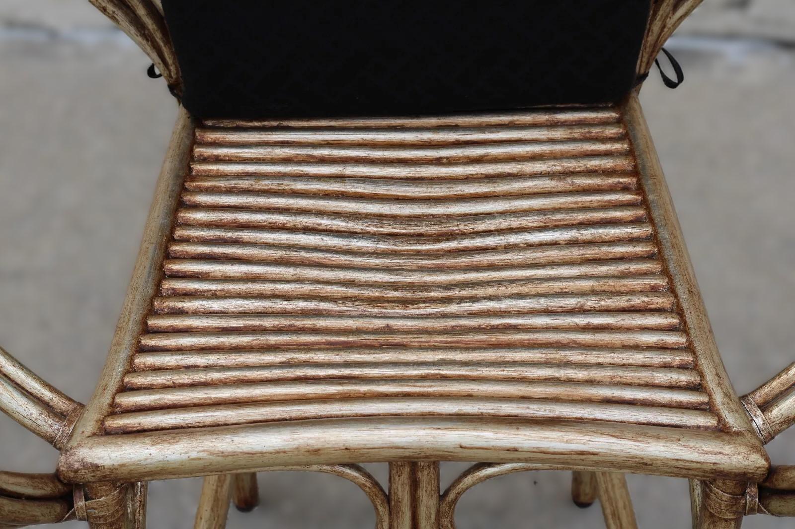 Edward Tuttle pour McGuire Chaise papillon en rotin de bambou en vente 12