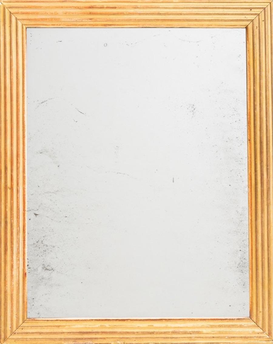 1830c French gold gilt reed frame mirror.
Original mirror.