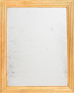 Espejo rectangular con marco de junco dorado, Francia, 1830c