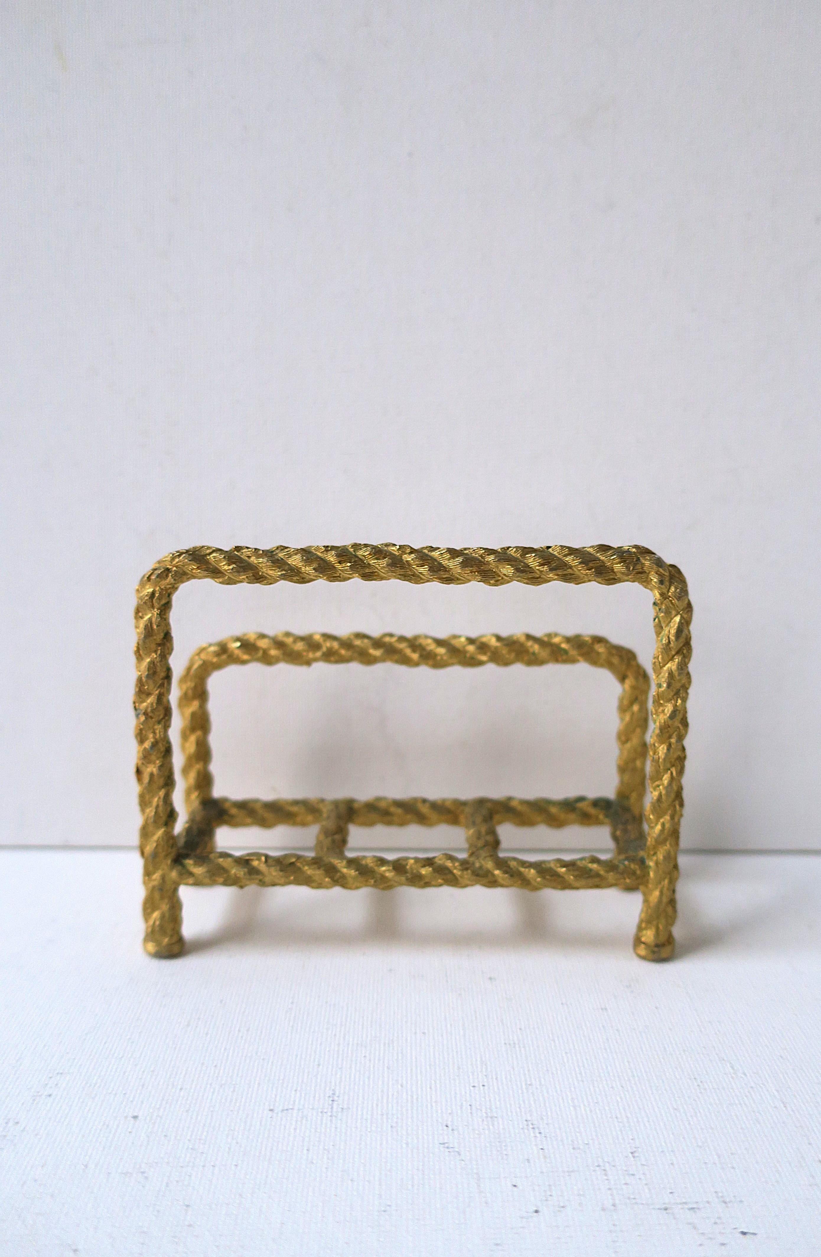 Porte-lettres en corde dorée, vers 1960 en vente 3