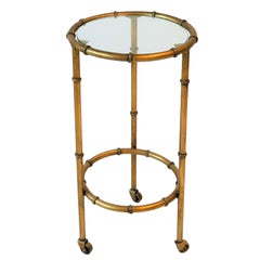 Gold Gilt Round Side or Drinks Table