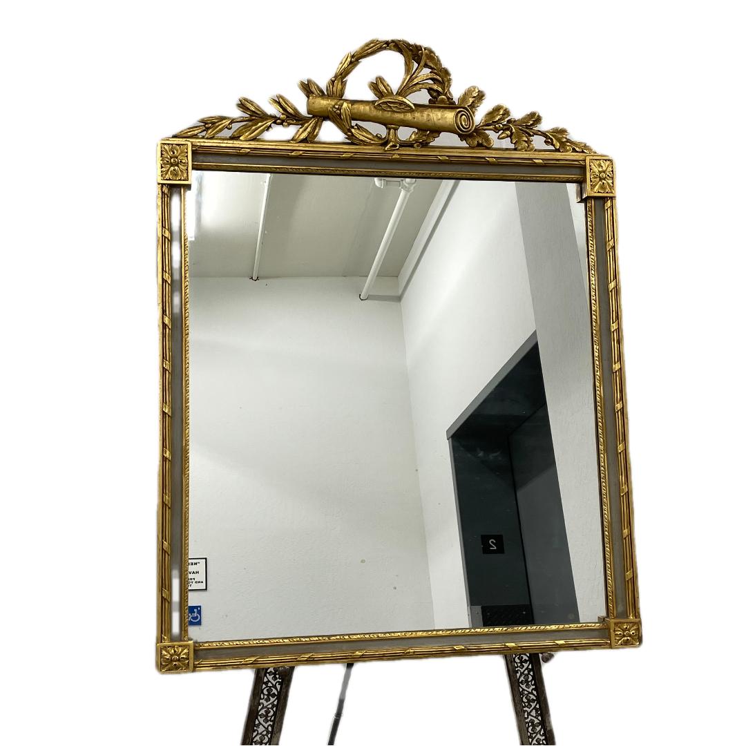 20th Century Gold Gilt Scroll Top Mirror  For Sale