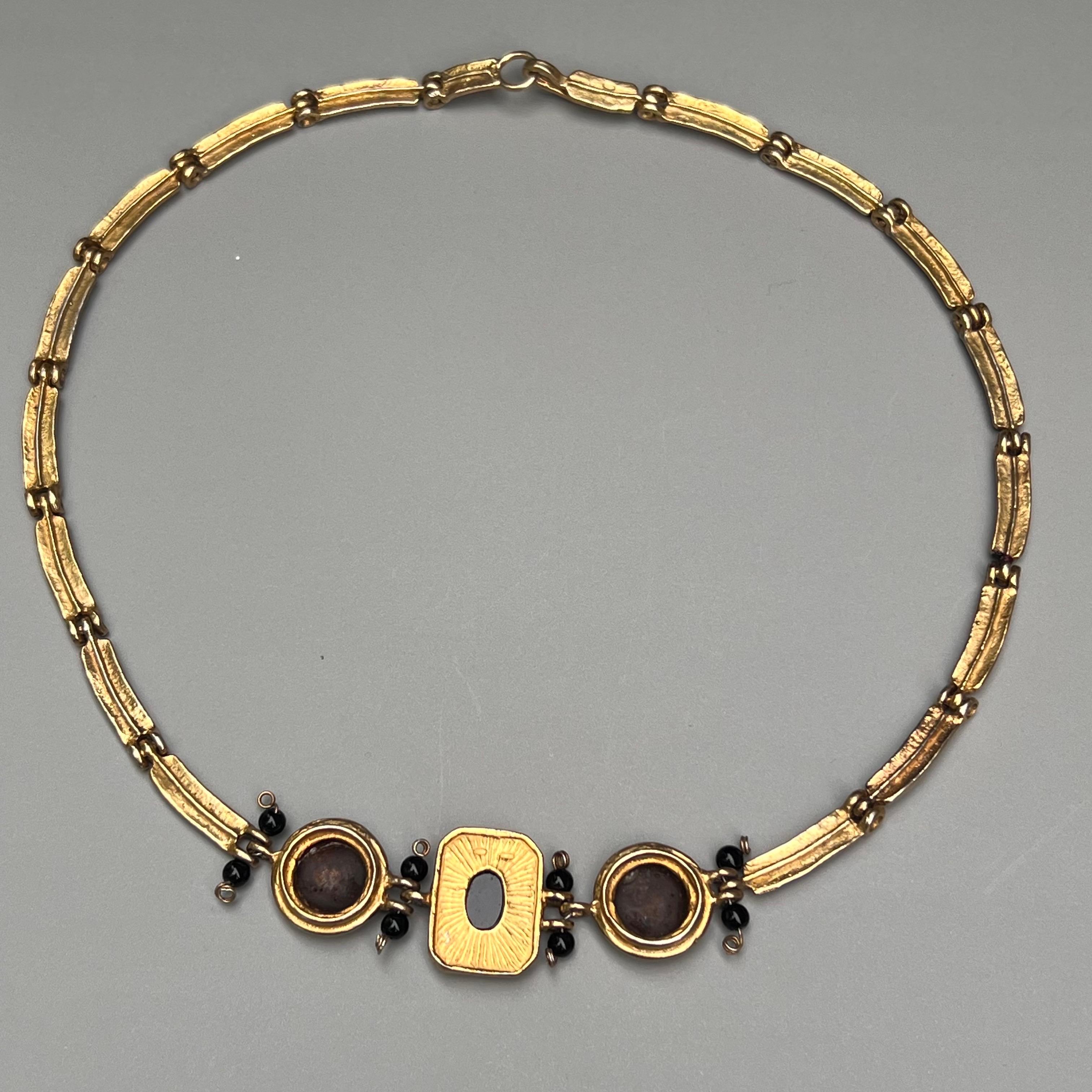 Gold Gilt sterling silver Coin Necklace Designer Jewelry 2