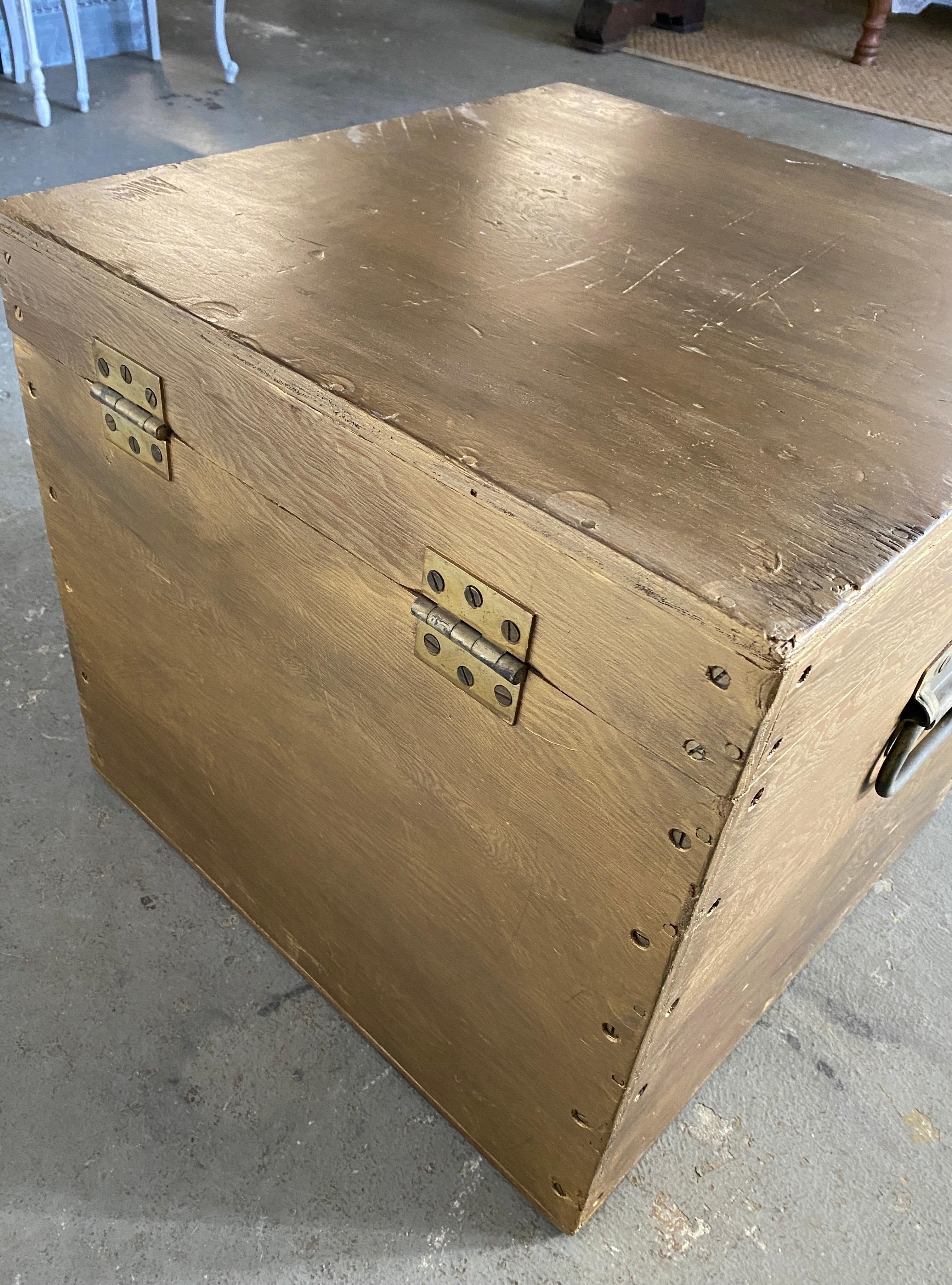 Wood Gold Gilt Trunk or Box Table For Sale