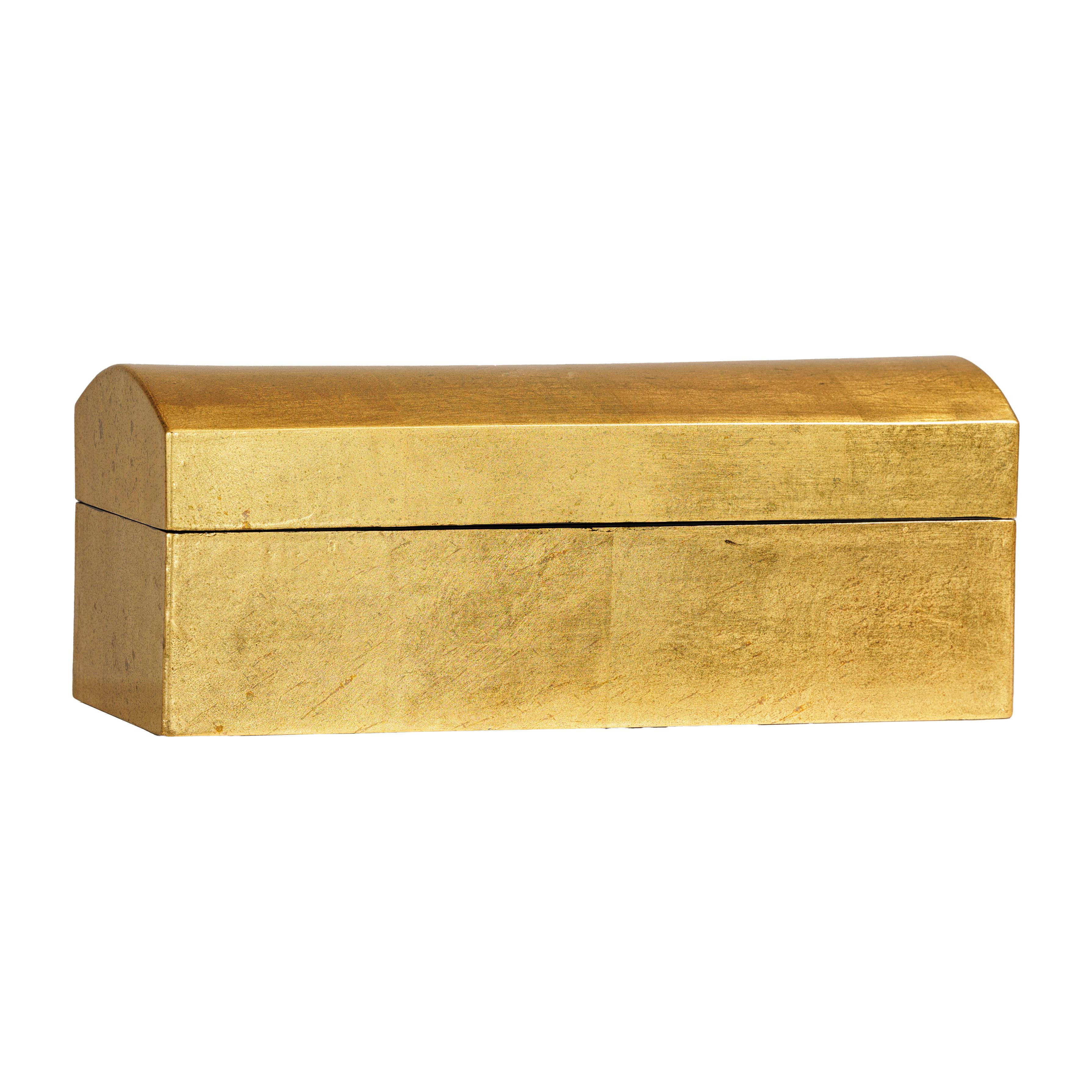 Gold Gilt Wooden Decorative Treasure Box with Gently Arched Lid im Angebot 9