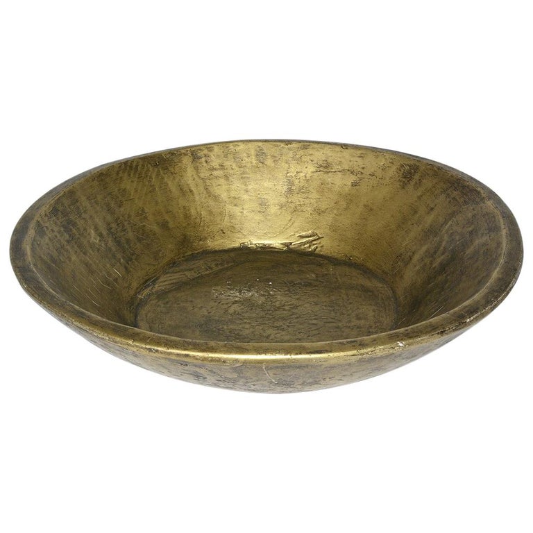 Gold Giltwood Serving Bowl For Sale at 1stDibs