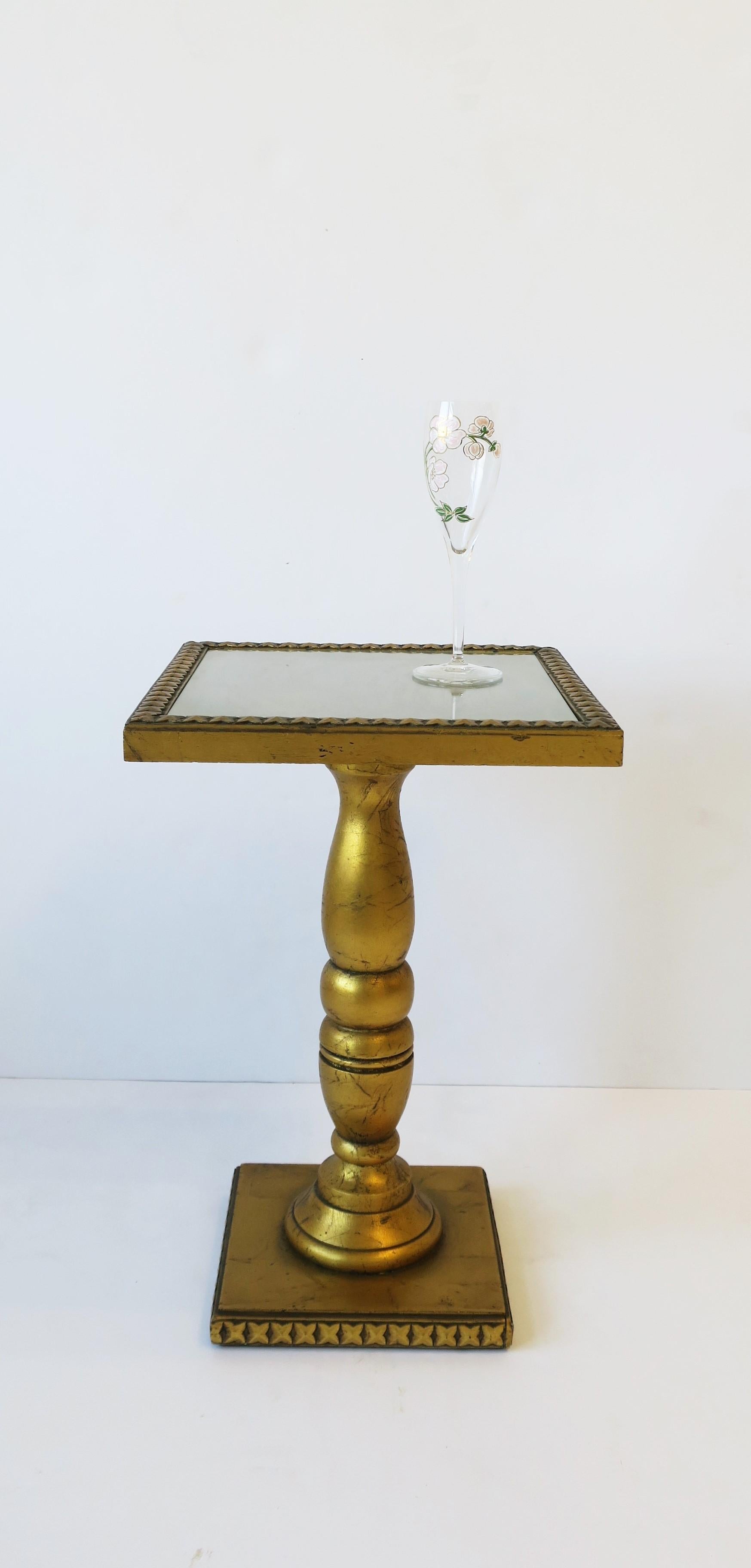 20th Century Gold Giltwood Side Drinks Table, circa 1960s For Sale