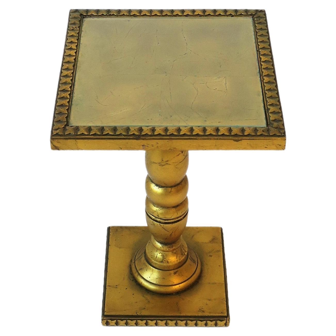 American Gold Giltwood Side Drinks Table, circa 1960s For Sale