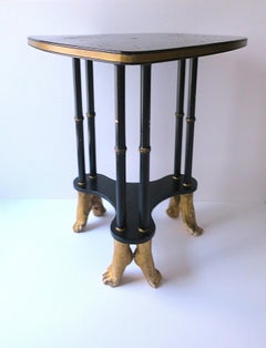 Gold Giltwood Surrealist Style Side Table
