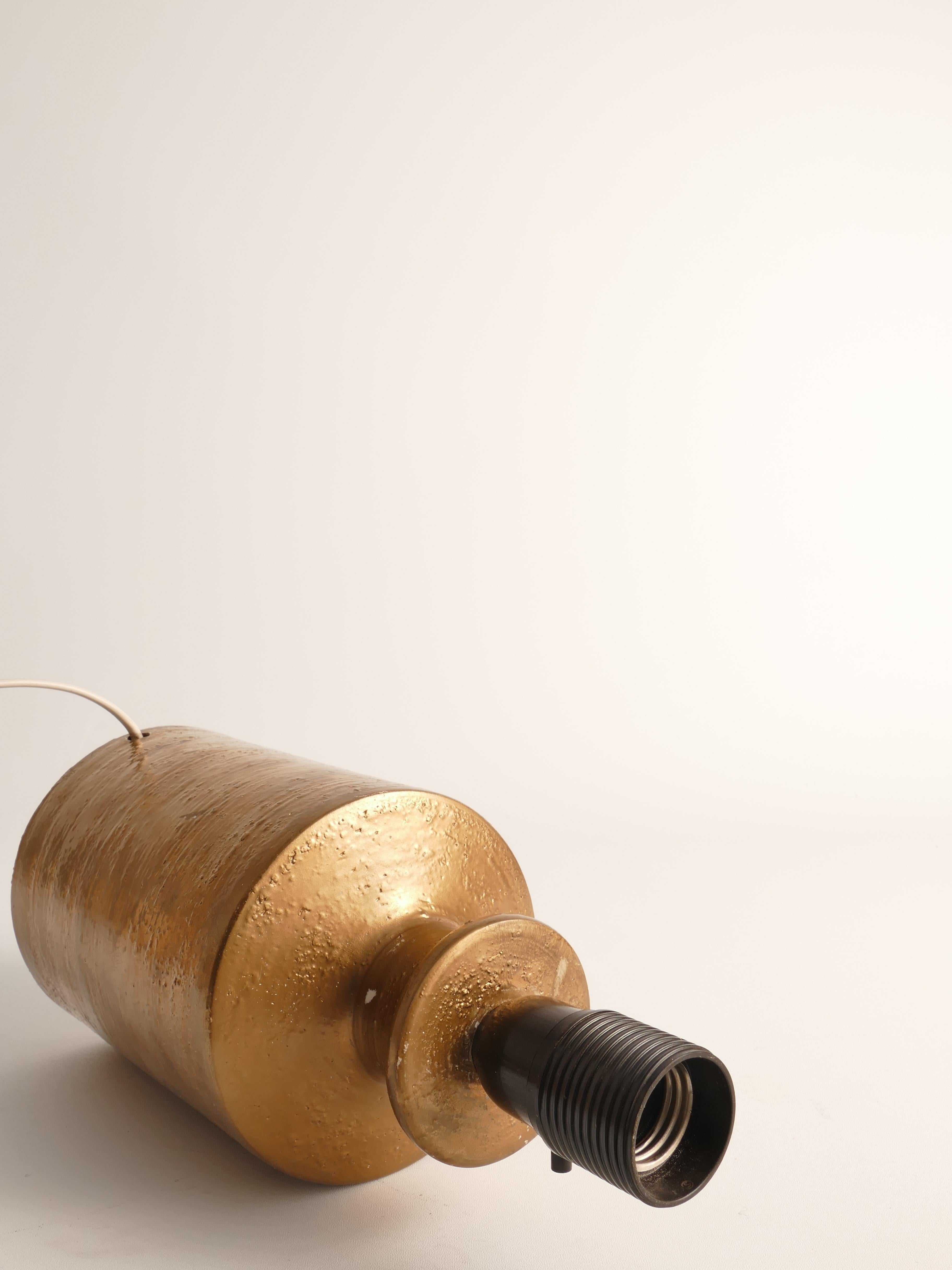 Lampe de table en céramique émaillée or de Bitossi pour Bergboms, années 1970 en vente 7